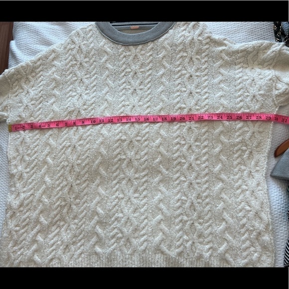 Free People Olympia Women's Long Sleeve Tunic Mini Dress Ivory - Picture 13 of 16